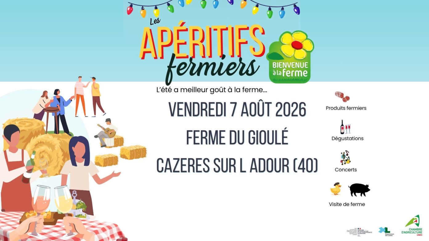 Apéritif à la ferme du Gioulé Cazères-sur-l’Adour