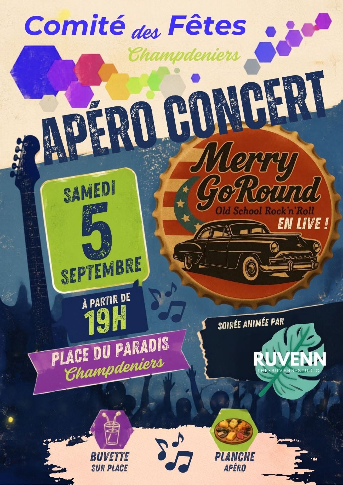 Apéro concert Place du Paradis Champdeniers 2026-09-05