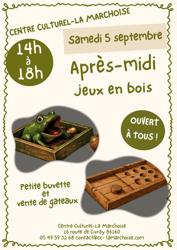 Après-midi jeux, Centre Culturel-La Marchoise, Gençay