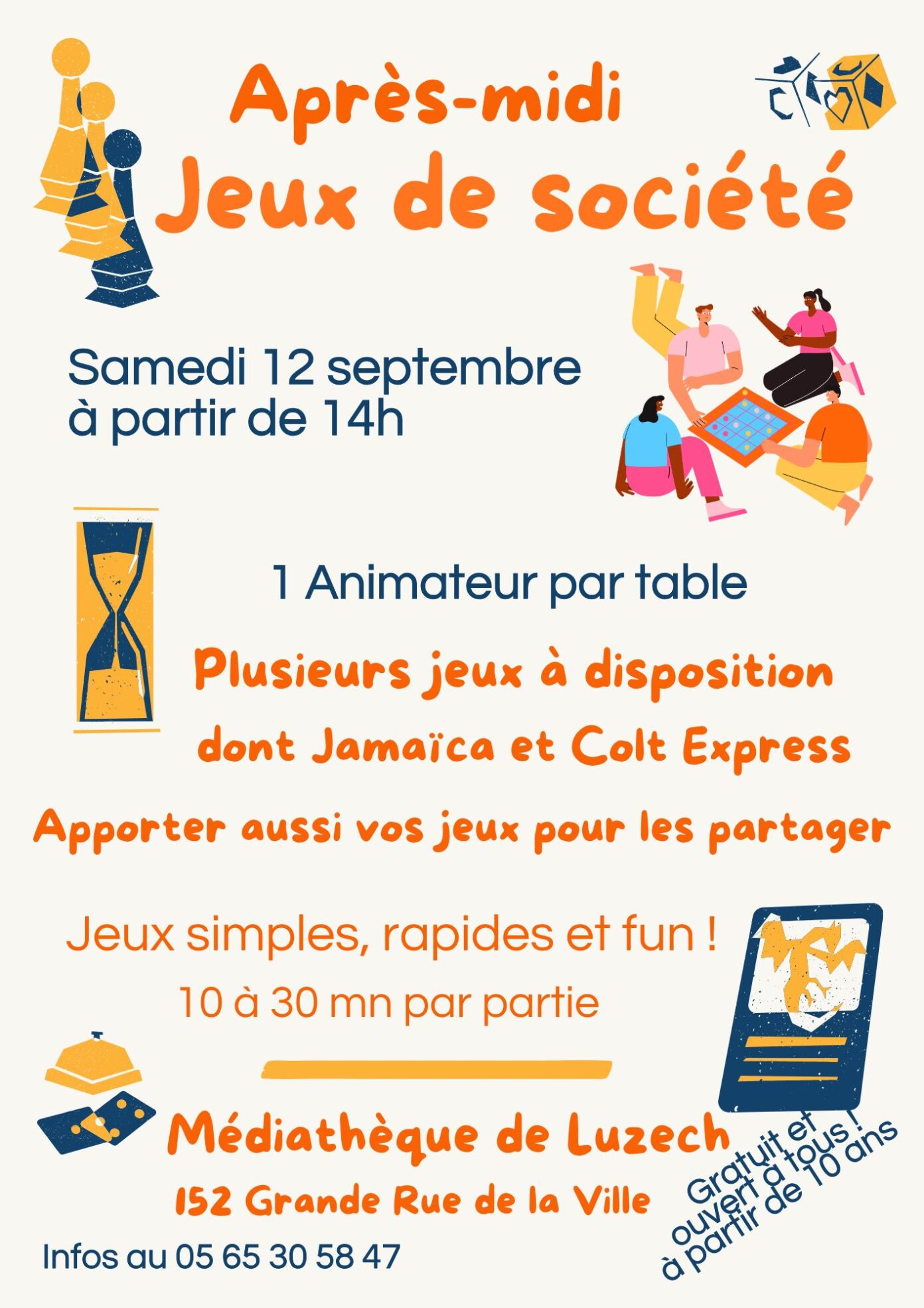 Après-midi Jeux de société à la médiathèque de Luzech Luzech