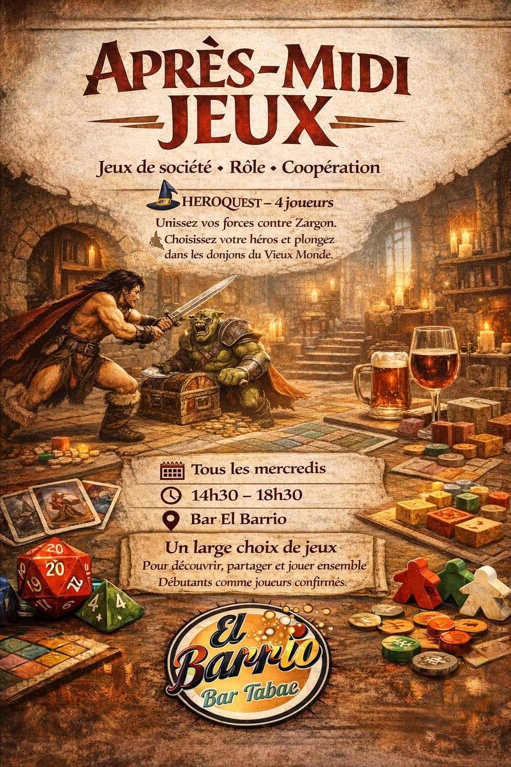 APRÈS-MIDI JEUX DE SOCIÉTE BAR EL BARRIO Cazères