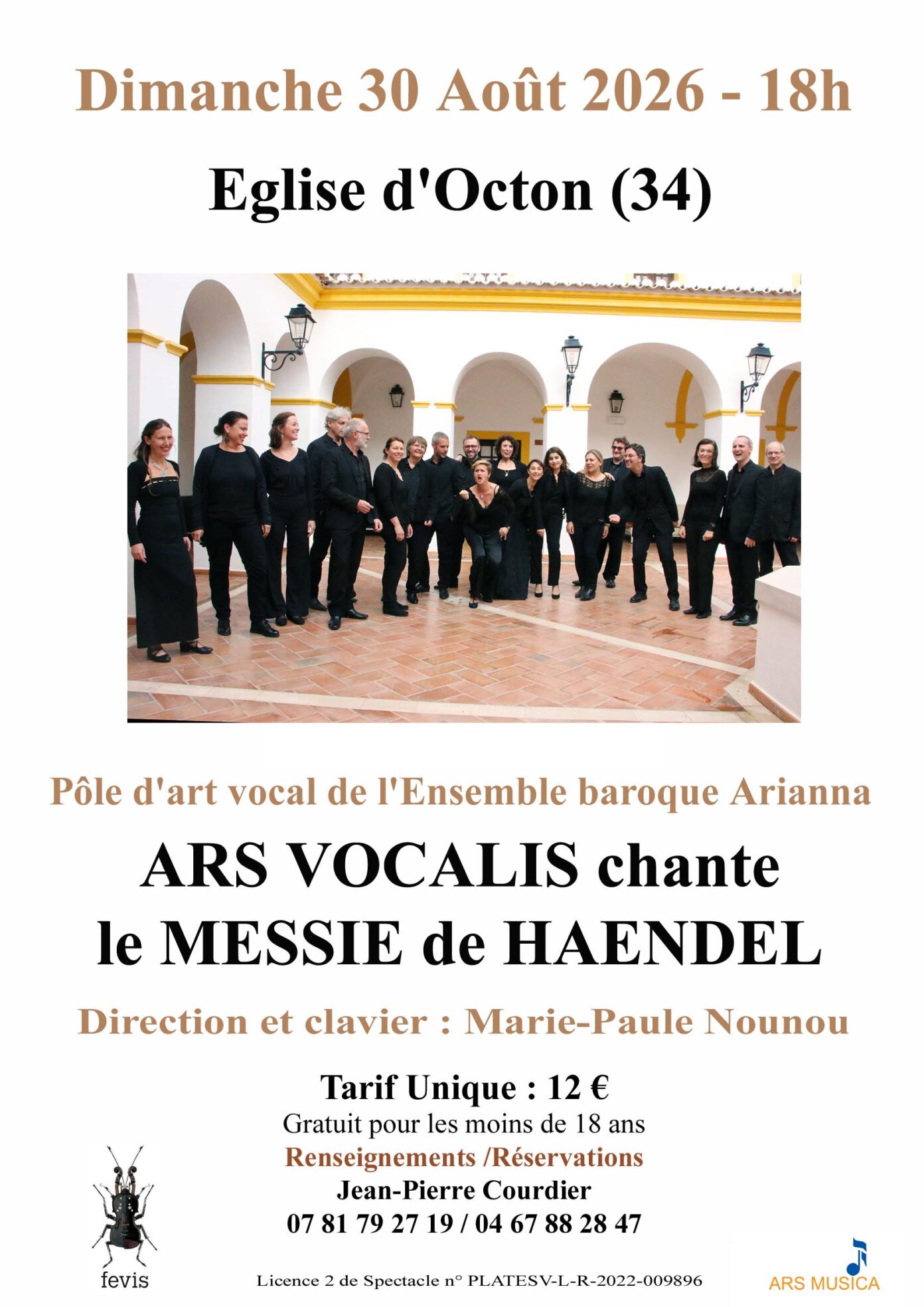 ARS VOCALIS CHANTE LE MESSIE DE HAENDEL Octon