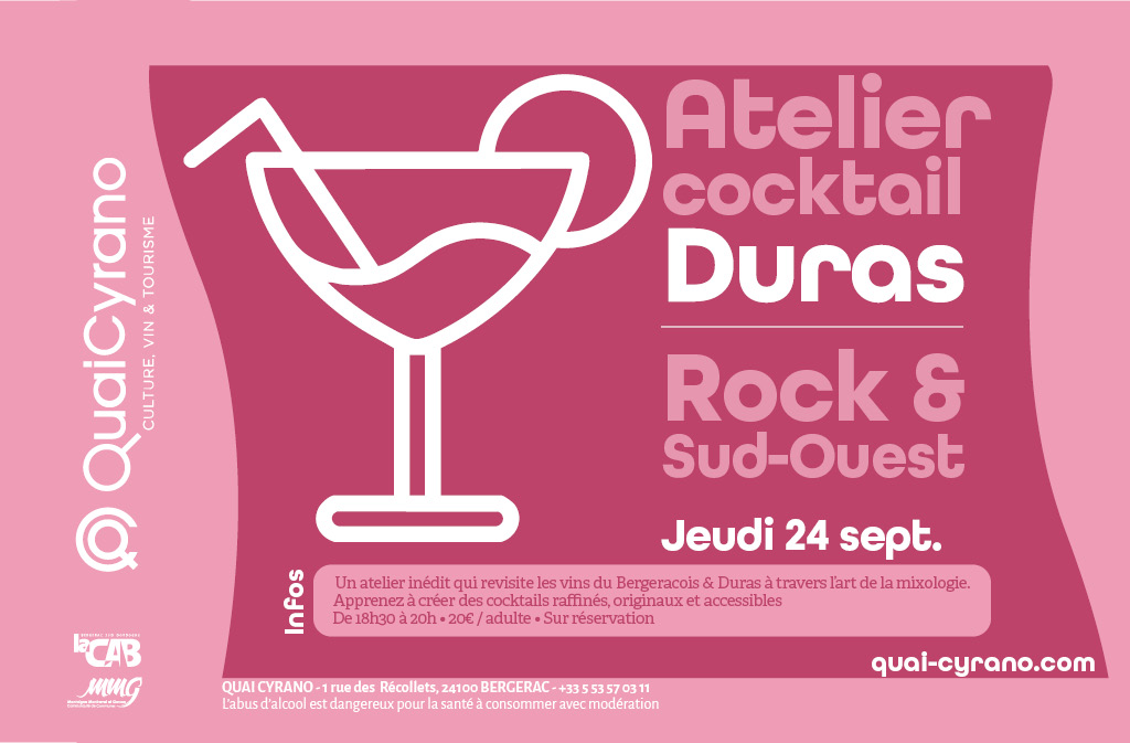 Atelier cocktail | Duras Rock & Sud-Ouest Quai Cyrano Bergerac