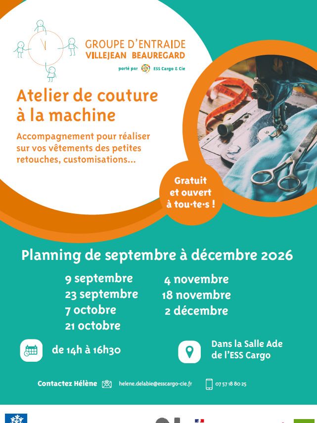 Atelier couture à la machine Bibliothèque Universitaire centrale - Université Rennes 2 Rennes
