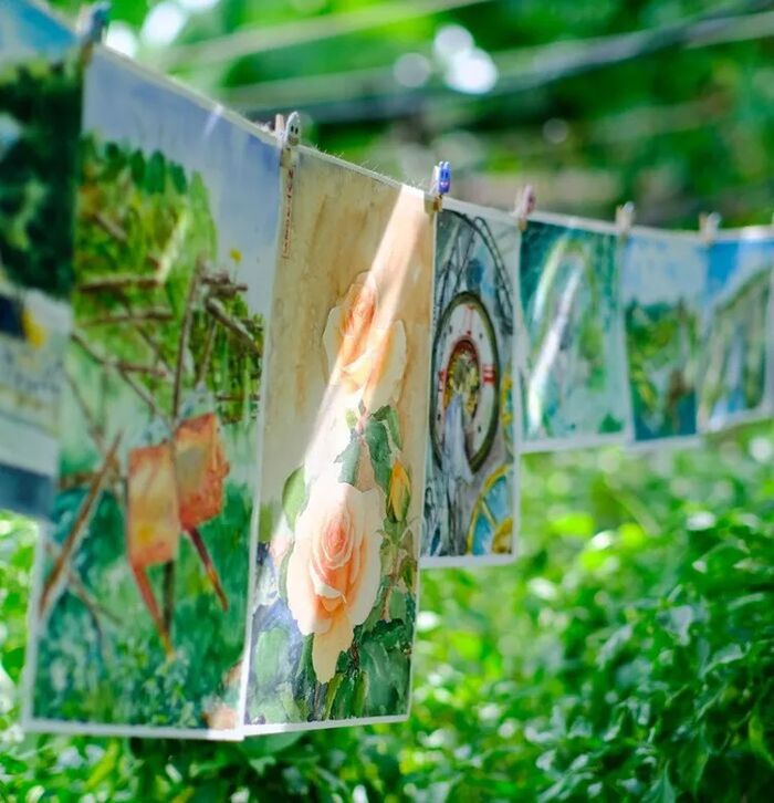 Atelier créatif : Carte postale & aquarelle Médiathèque de Fretin Fretin
