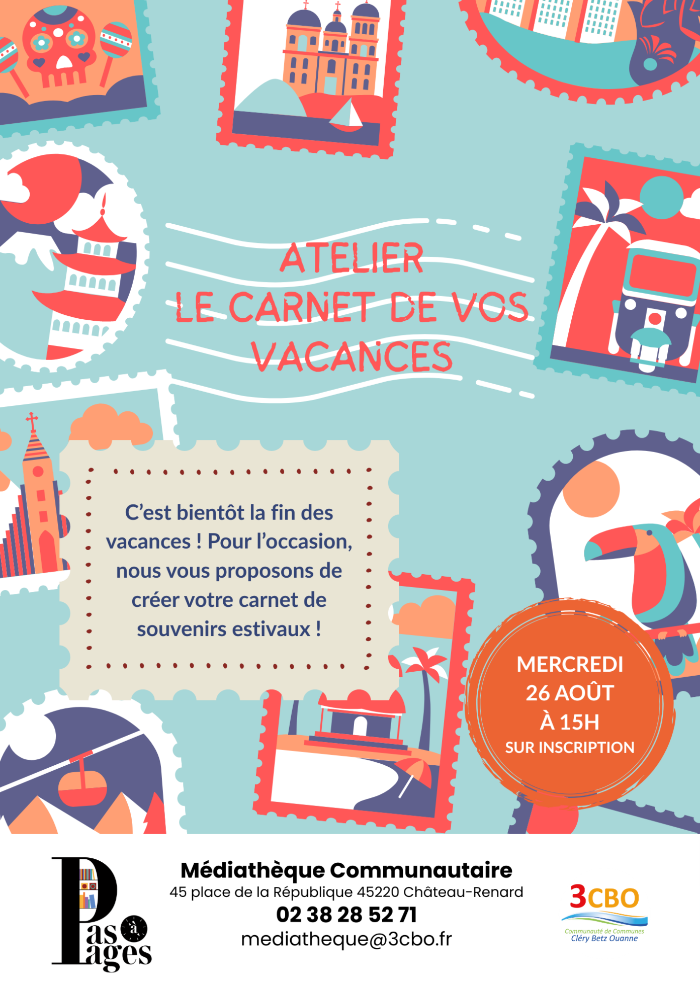 Atelier créatif Le carnet de vos vacances  Château-Renard