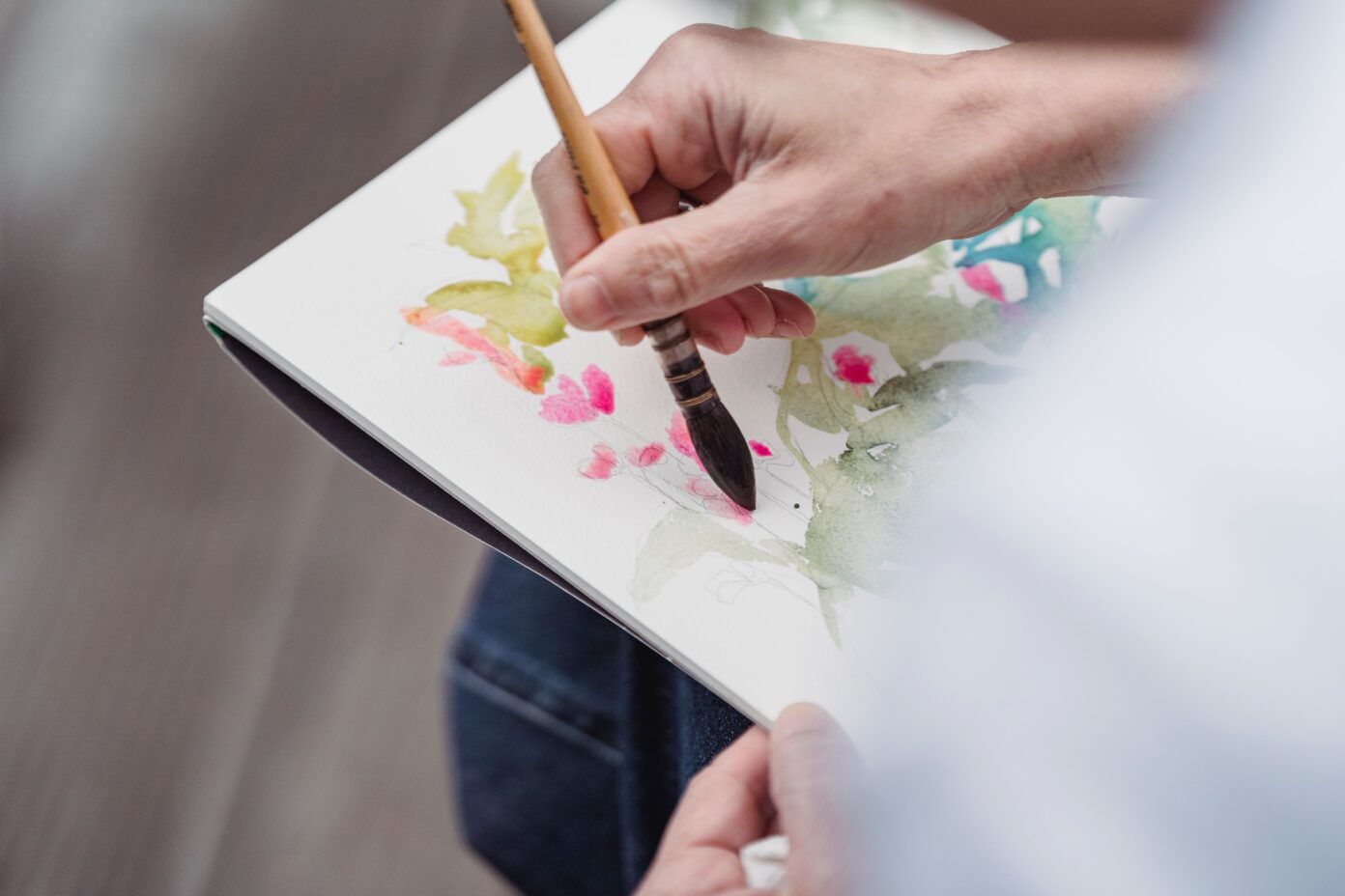 Atelier d&rsquo;aquarelle par Isabelle Beccia Médiathèque municipale Le Polyèdre Bazas