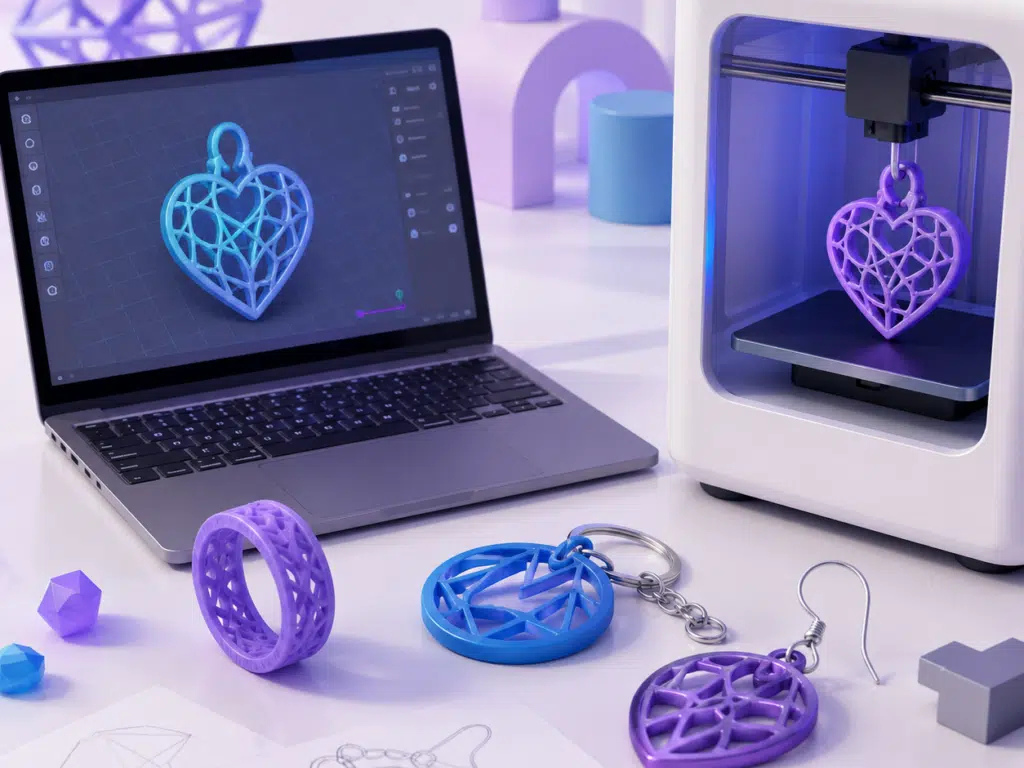 Atelier de création 3D Création de bijoux & porte-clés Médiathèque Les Temps Modernes Tarnos