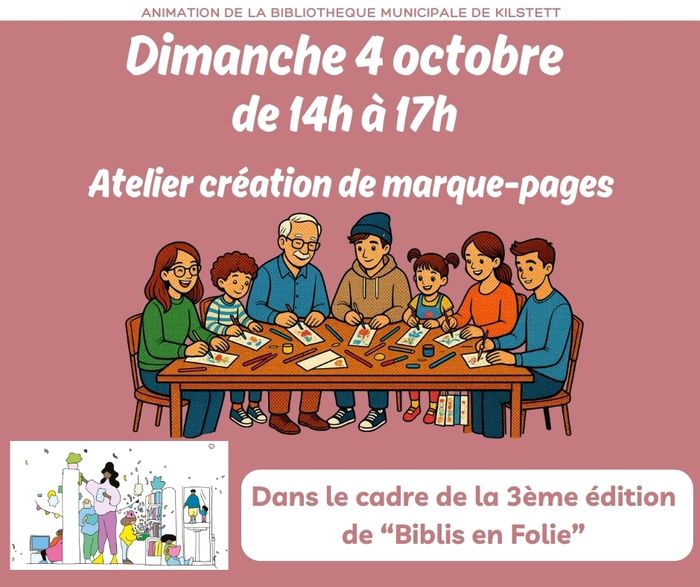 Atelier de création de marque-pages Bibliothèque De Kilstett Kilstett