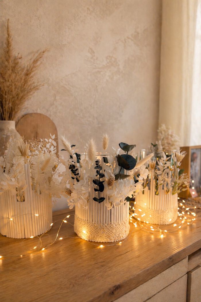 Atelier de création de photophore en fleurs séchées Centre culturel L'Odyssée Valenciennes