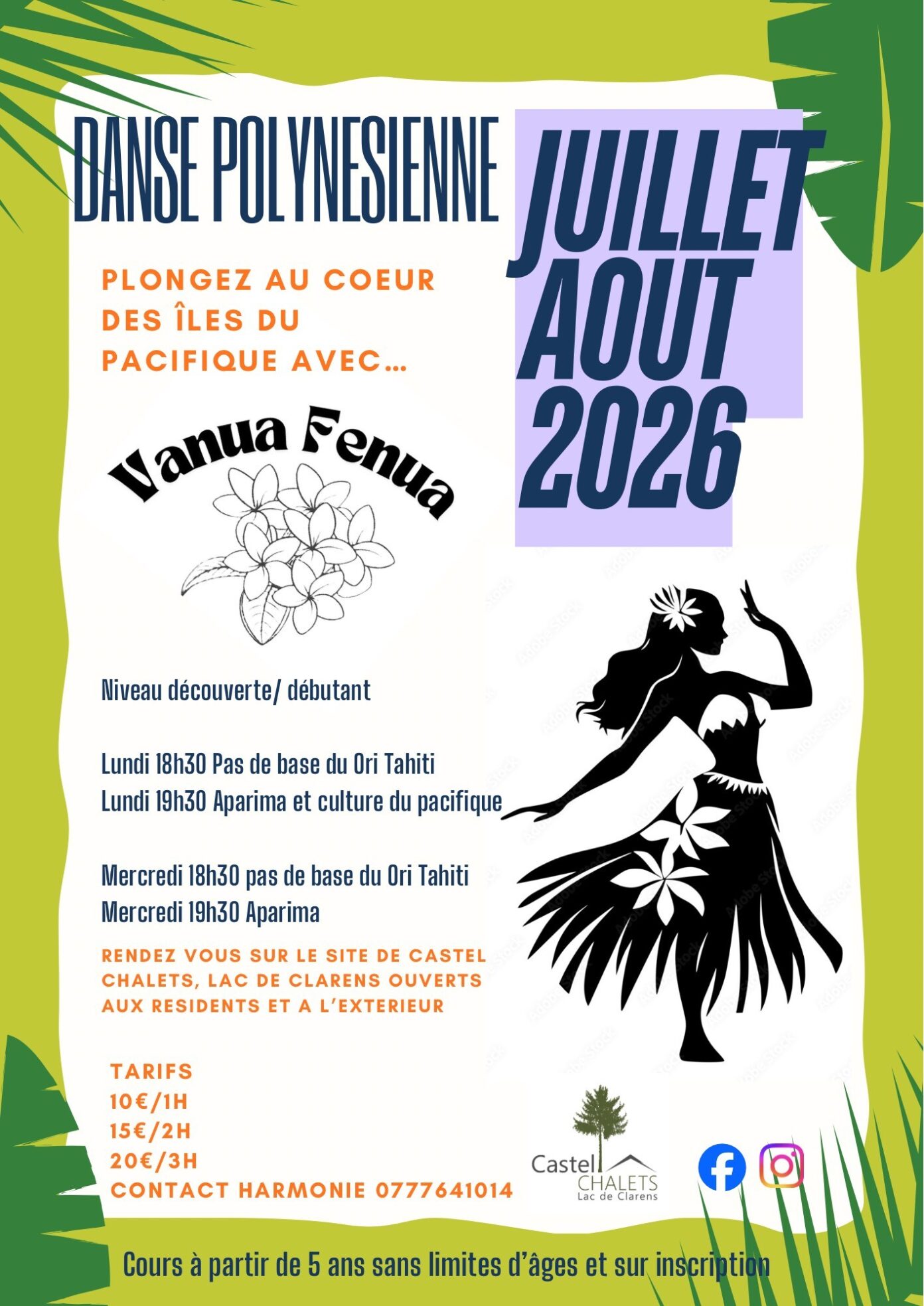 Atelier de danses polynésiennes Castel Chalets Casteljaloux