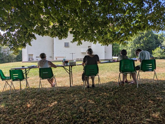 Atelier Illustration avec Jérôme Peyrat, Colline Notre-Dame du Haut, Ronchamp