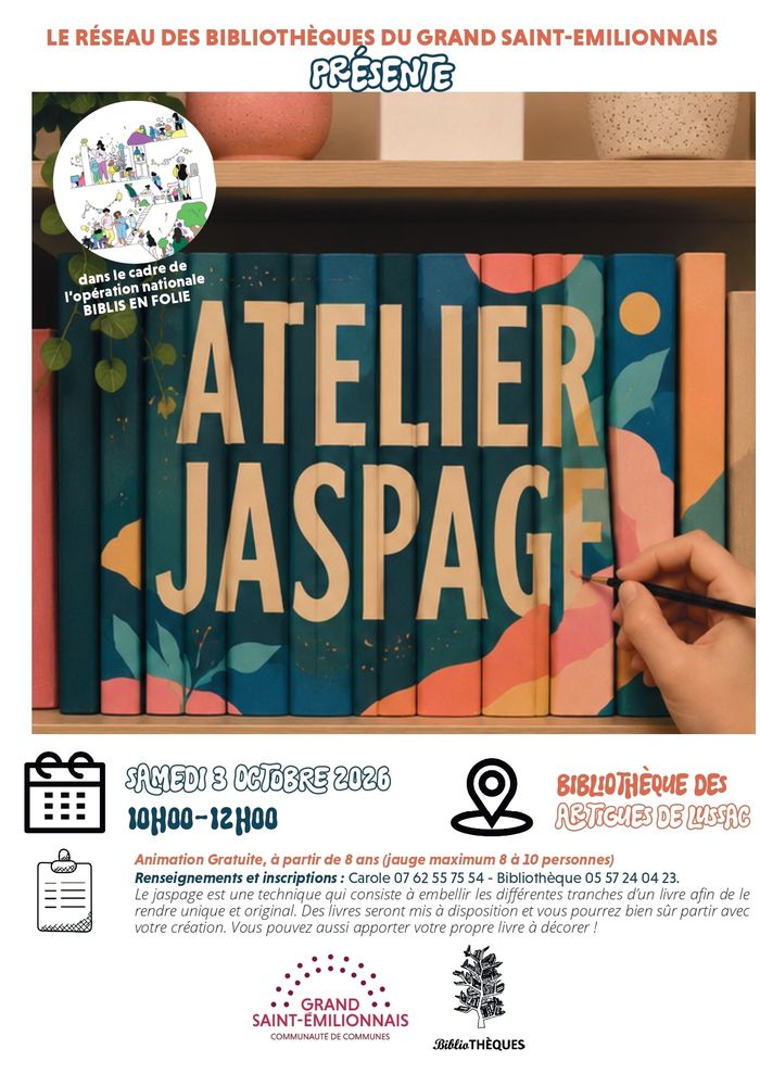 Atelier Jaspage, Bibliothèque municipale de Les Artigues de Lussac, Les Artigues-de-Lussac
