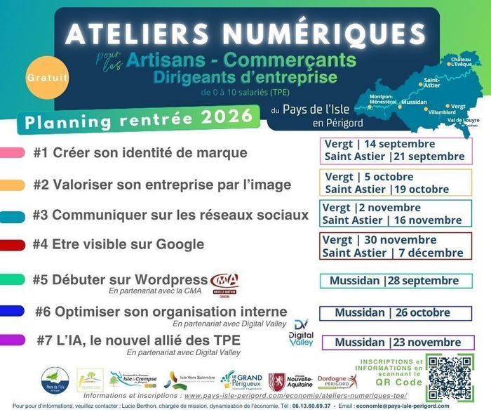 Atelier numérique : Optimiser son organisation interne, Communauté de Communes de Mussidan (CCICP), Mussidan