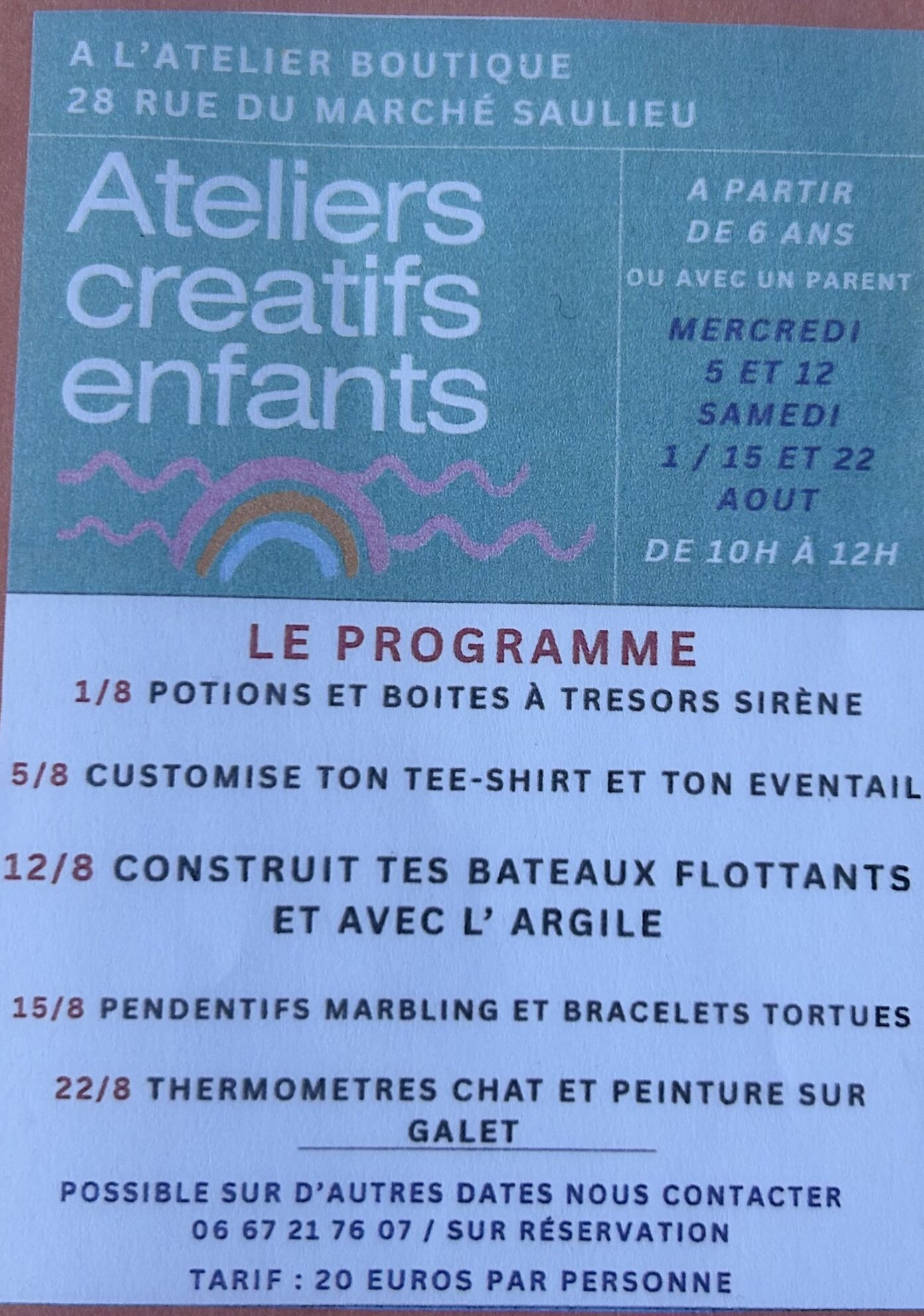 ATELIER PEINTURE ET CREATIF  Saulieu