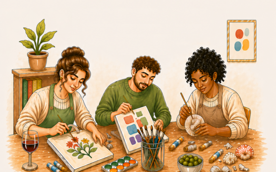 Atelier peinture libre à Paris 18 – La Table Créative Belle Aura Paris