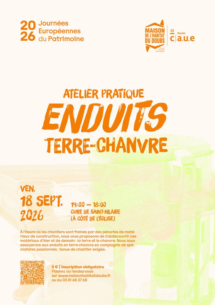 Atelier pratique : réaliser ses enduits terre-chanvre, Saint Hilaire 25, Saint-Hilaire