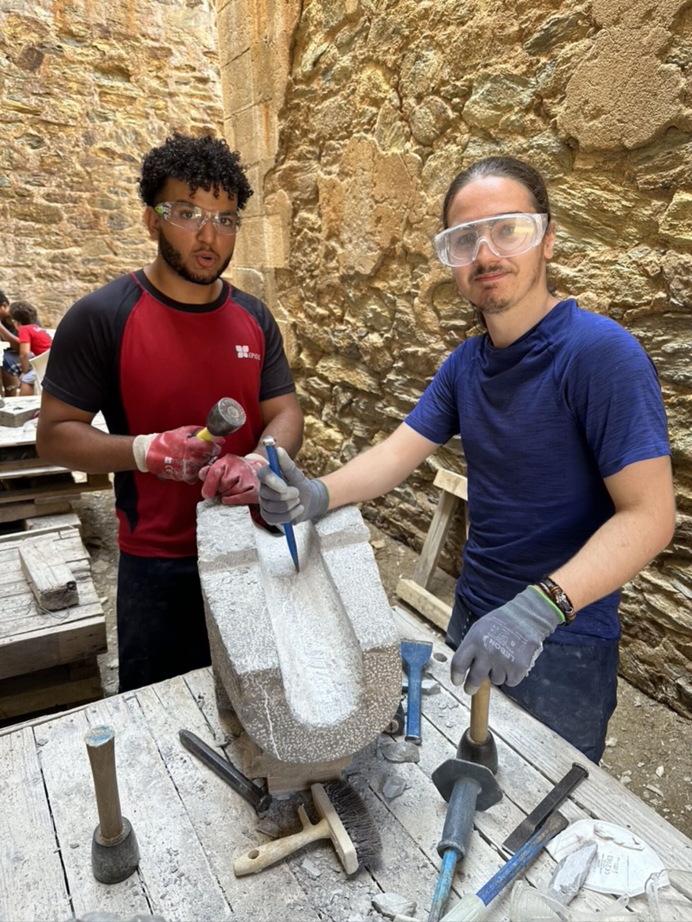 ATELIER TAILLE DE PIERRE AU FORT DUGOMMIER  Collioure