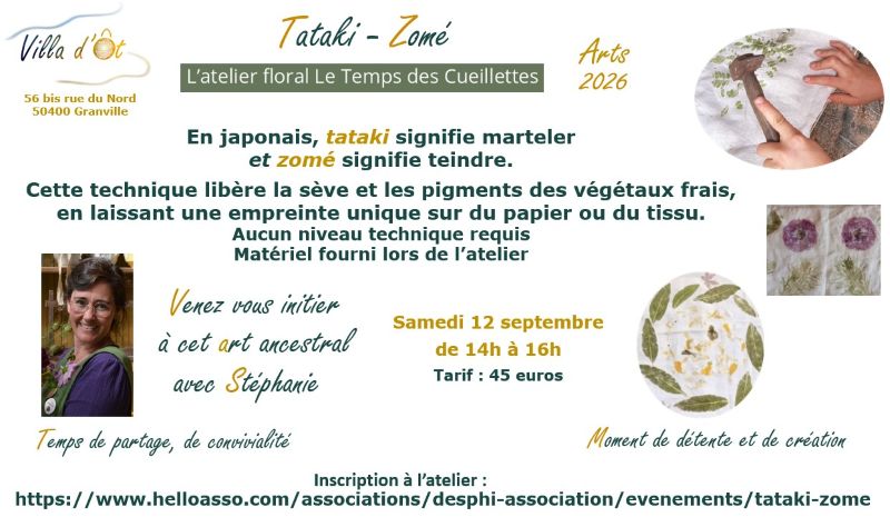 Atelier TATAKI-ZOMÉ avec le Temps des Cueillettes Entrée par le porche, 1ère porte à gauche Granville