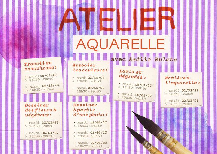 ATELIERS AQUARELLE 2026/2027 Les Yvette 280 cours de la somme 33800 Bordeaux Bordeaux