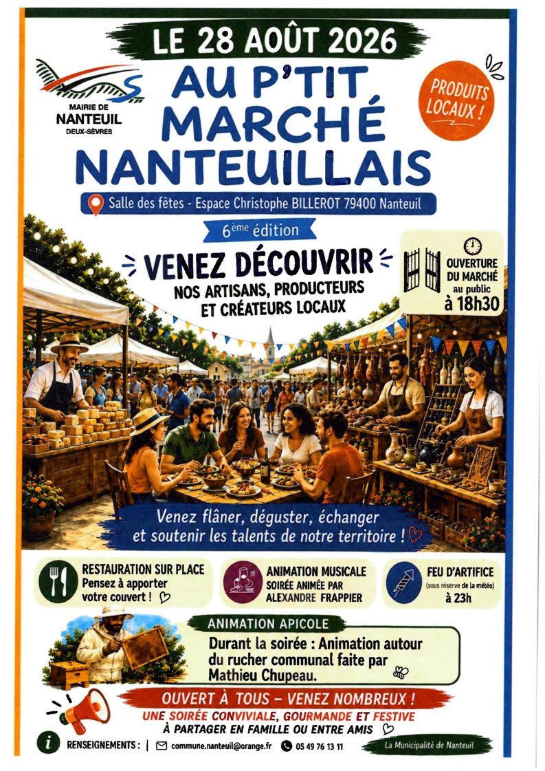 Au p&rsquo;tit marché nanteuillais (6ème édition)  Nanteuil