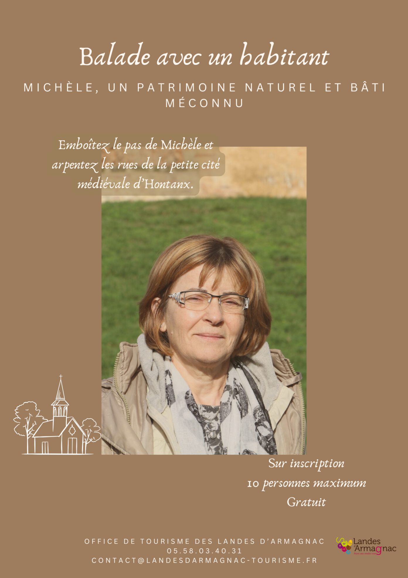 Balade avec un habitant Michèle Hontanx