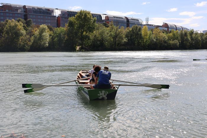 Balade en barques sur le Rhône, Club de barques de Saint Clair, Caluire-et-Cuire
