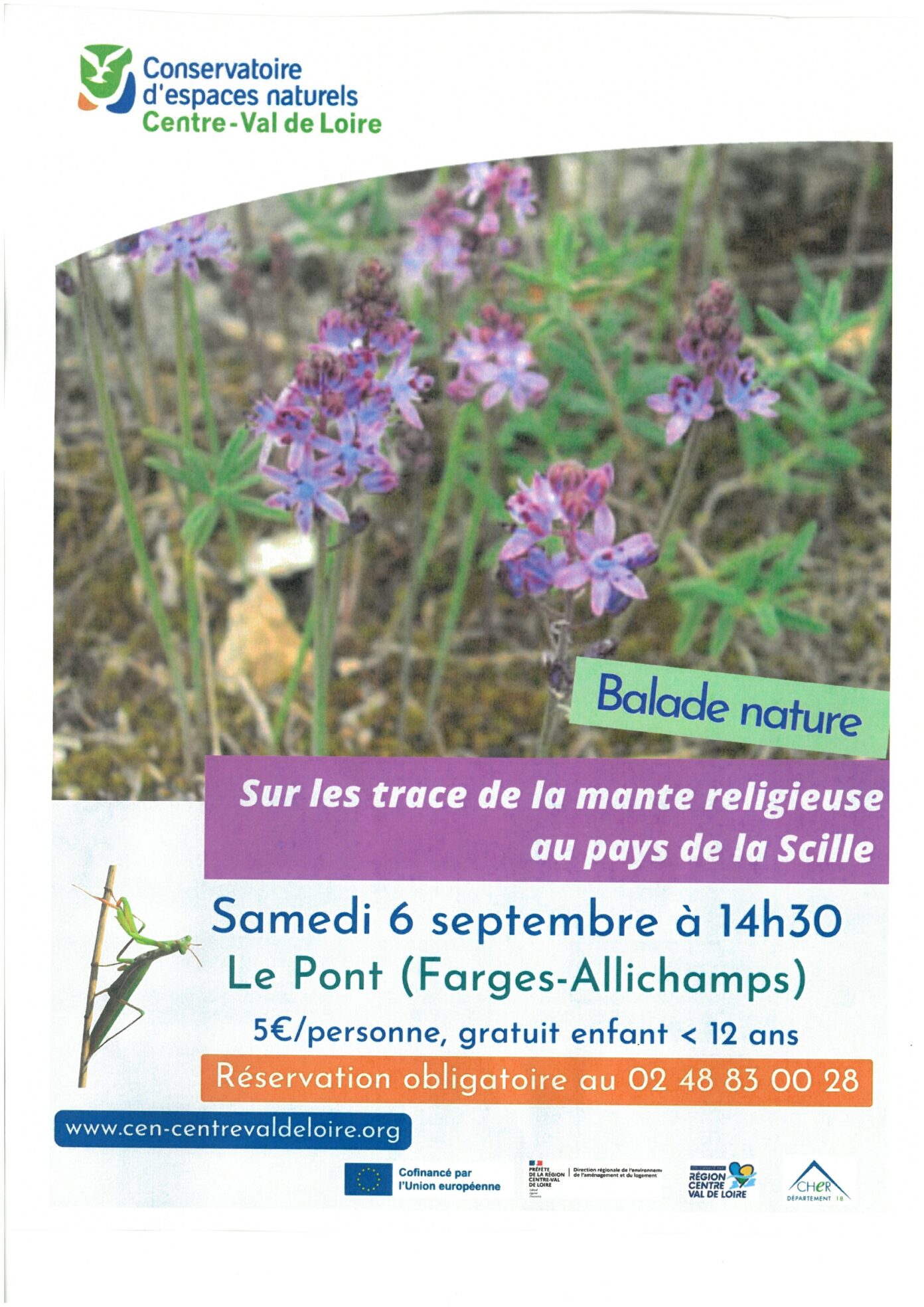 Balade nature sur les traces de la mante religieuse au pays de la Scille Farges-Allichamps
