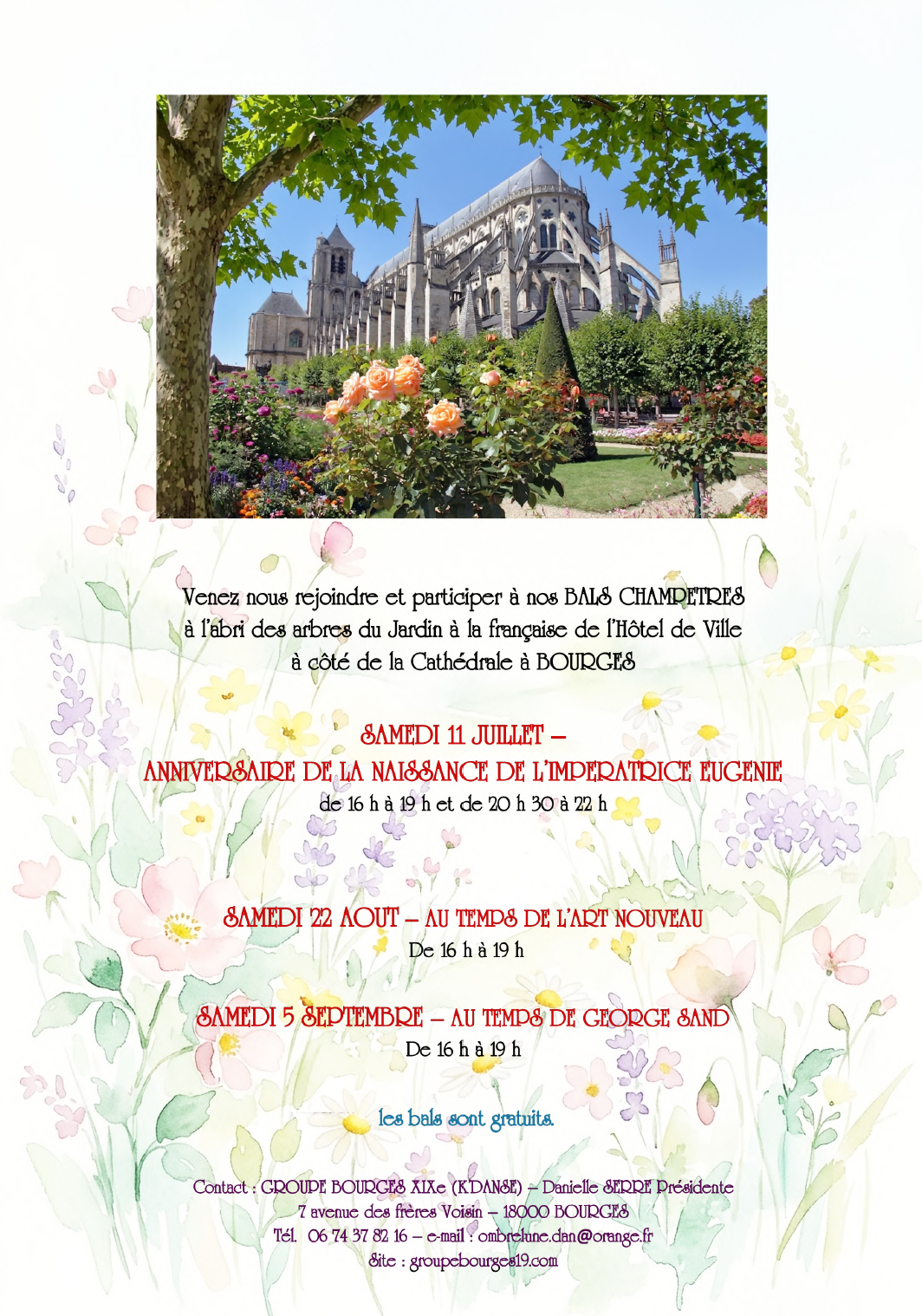 Bals Champêtres au Jardin Bourges