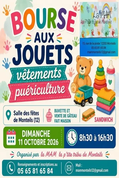 Bourse aux jouets, vêtements, puériculture Monteils