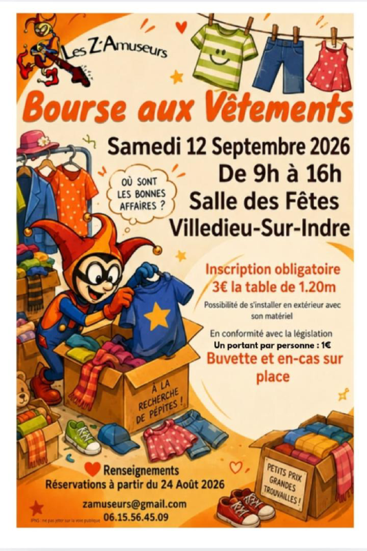Bourse aux vêtements  Villedieu-sur-Indre