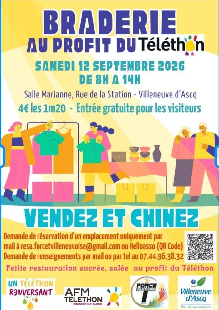 Braderie au profit du Téléthon Salle Marianne Villeneuve-d'Ascq