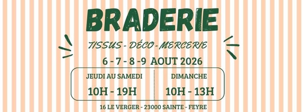 Braderie Tissus Marynap Sainte-Feyre