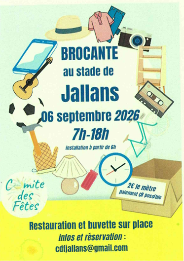 Brocante à Jallans stade de Jallans Jallans 2026-09-06