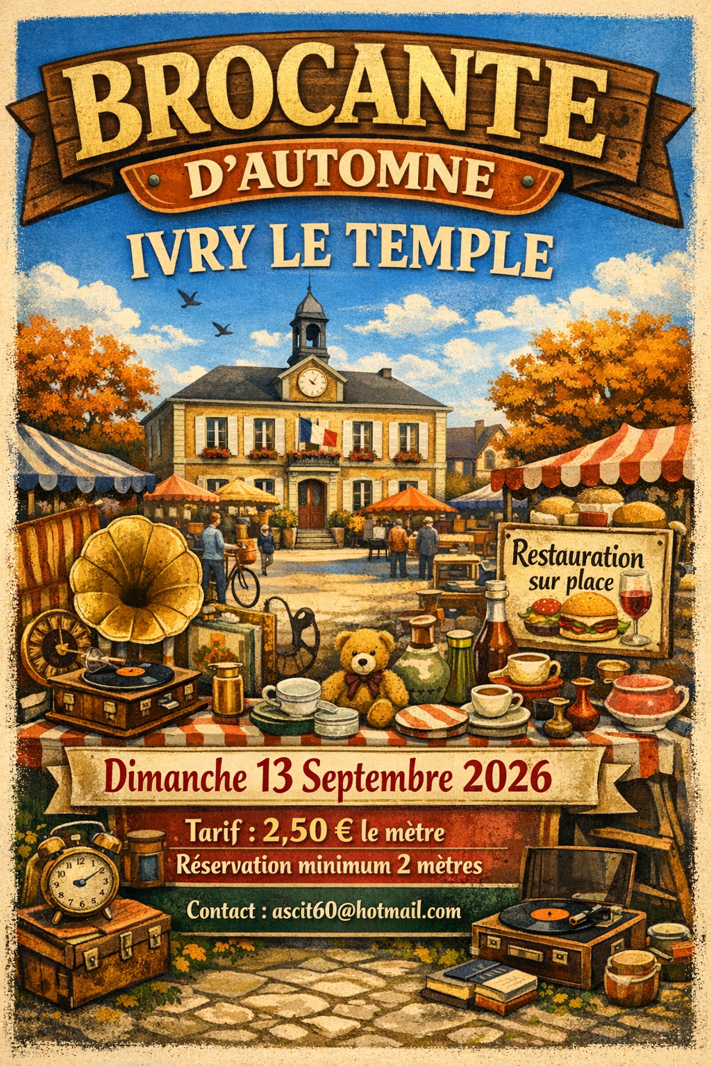Brocante d'automne à Ivry-le-Temple Ivry-le-Temple 2026-09-13