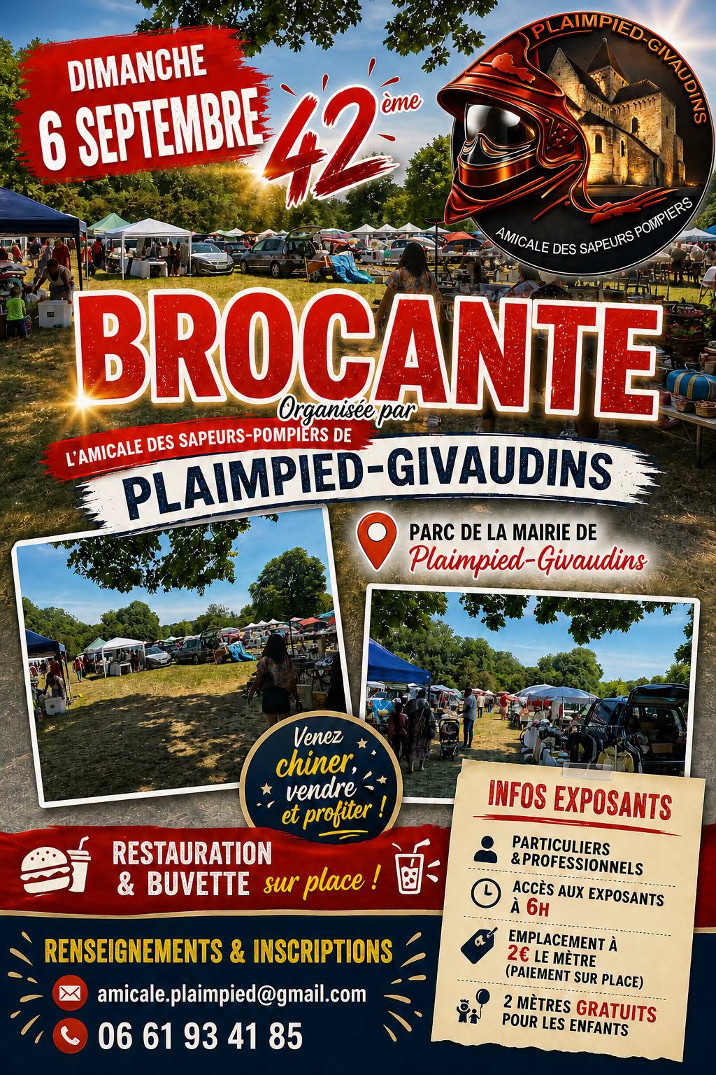 Brocante de l&rsquo;Amicale Sapeurs-Pompiers Plaimpied-Givaudins  Plaimpied-Givaudins