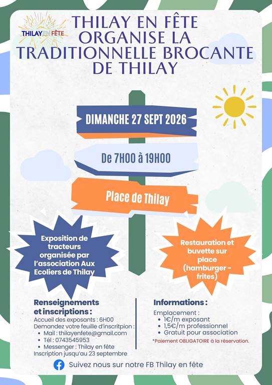 Brocante de Thilay Place de l'eglise Thilay 2026-09-27