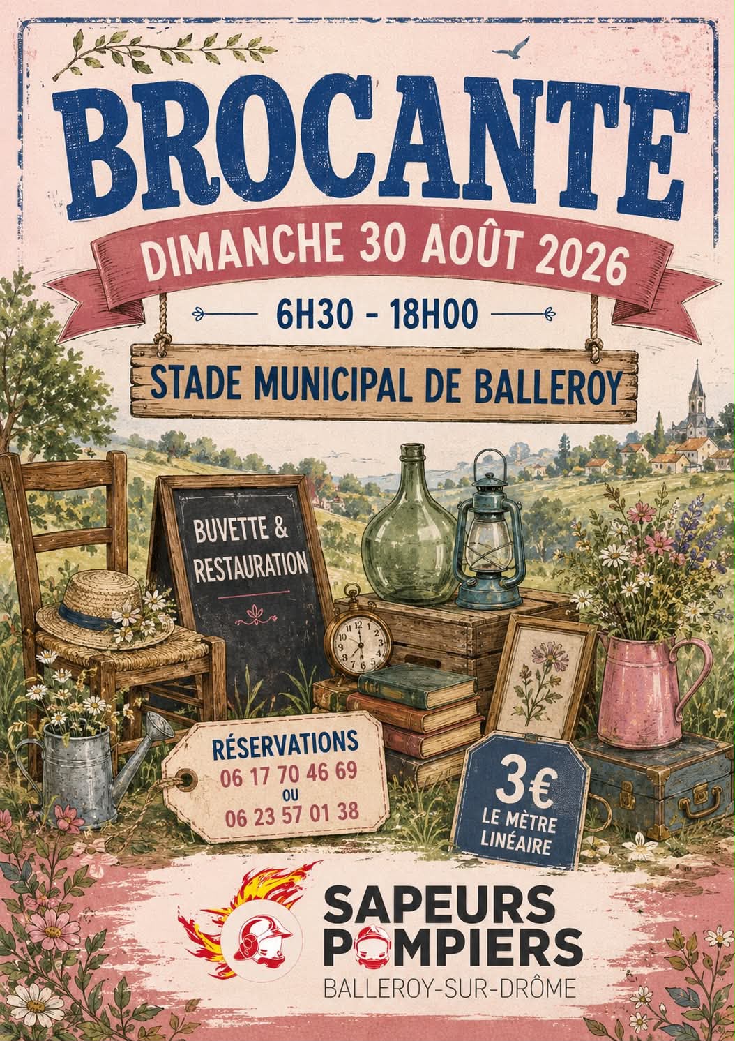 Brocante des Sapeurs-Pompiers Balleroy-sur-Drôme