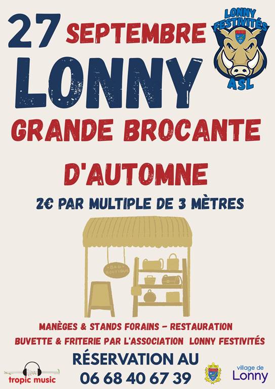 Brocante et fête patronale Lonny