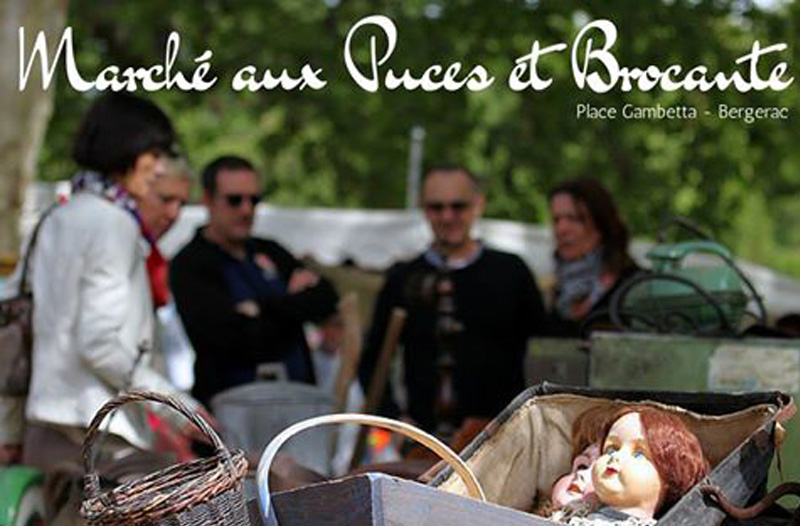 Brocante et marché aux puces mensuel Place de Lattre de Tassigny Bergerac