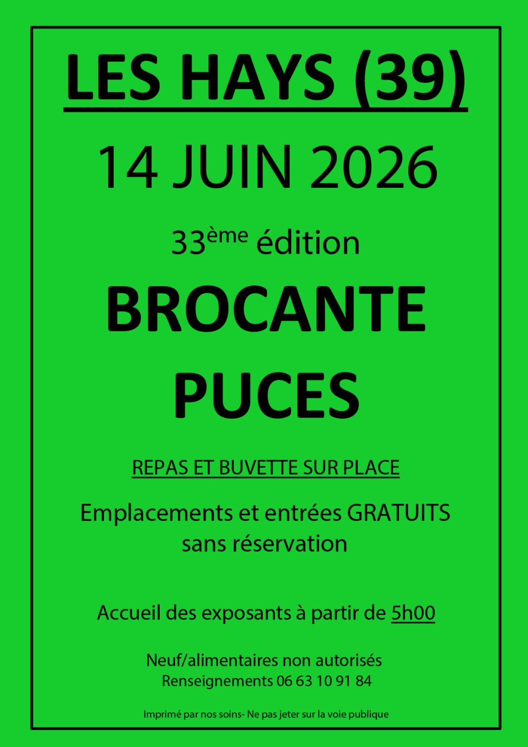 Brocante Route du moulin Les Hays