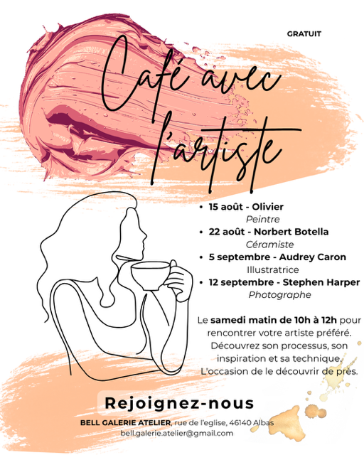 Café avec l’artiste à la Bell Galerie Atelier Albas