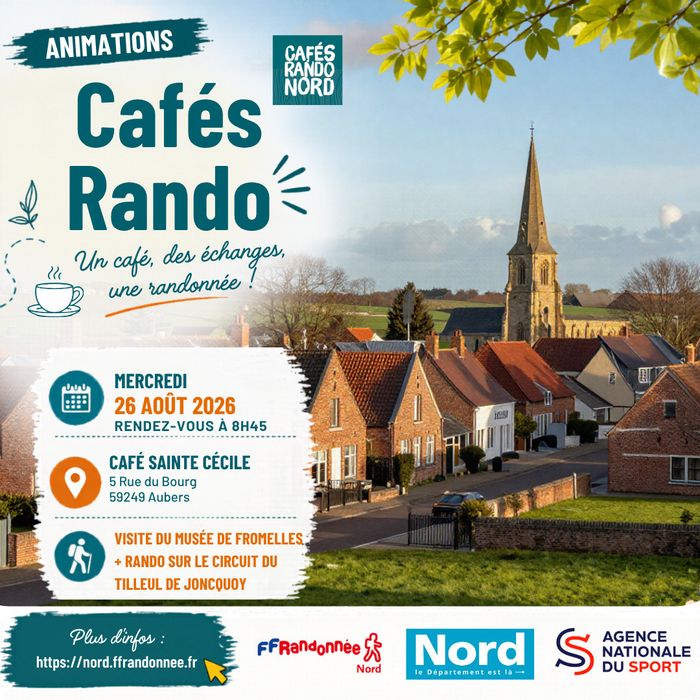 Café Rando – Aubers mercredi 26 août, Café Sainte Cécile, Aubers