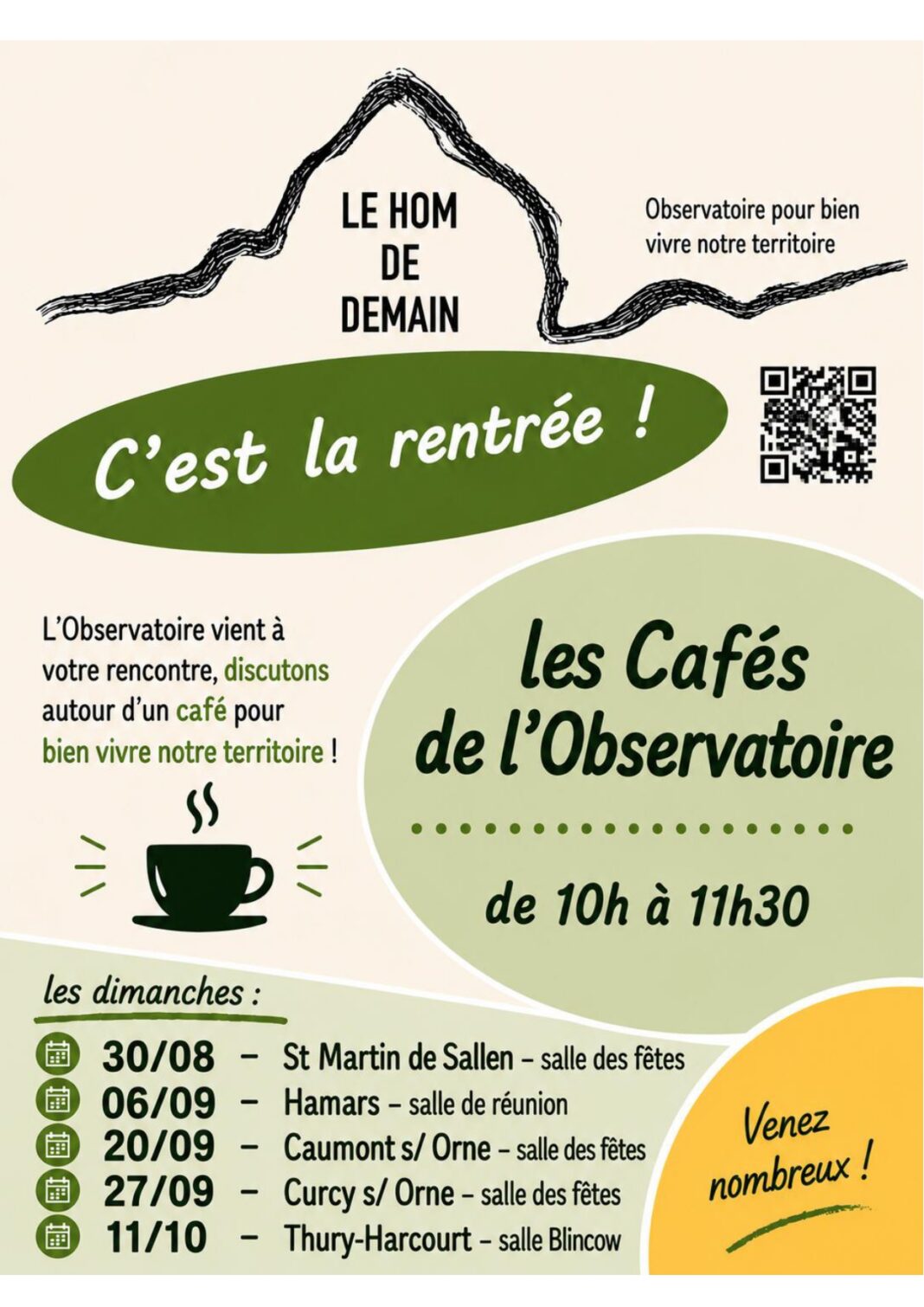 Cafés de l’Observatoire avec le Hom de Demain Thury-Harcourt-le-Hom