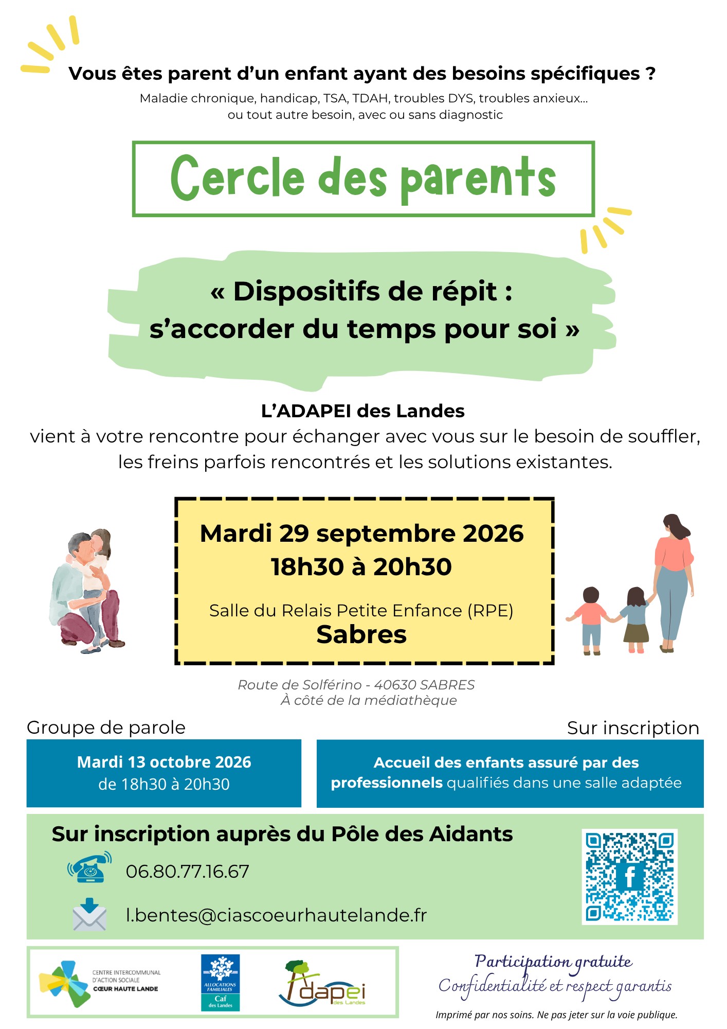 Cercle des parents Relais Petite Enfance Sabres 2026-09-29