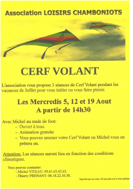 Cerf volant Chambon-la-Forêt