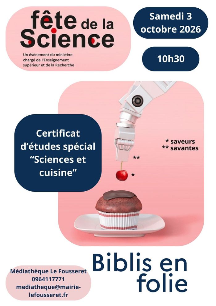 Certificat d'études spécial "Sciences & cuisine" Médiathèque Le Fousseret Le Fousseret