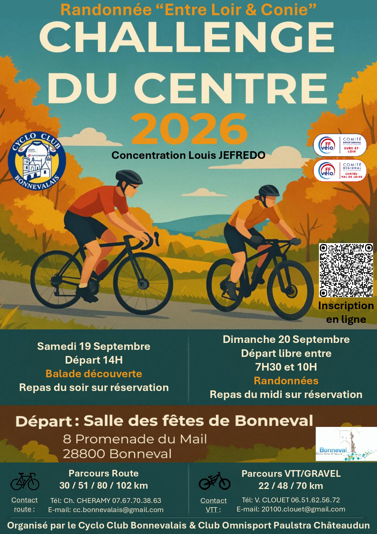Challenge du centre 2026 8 Promenade du Mail Bonneval 2026-09-19