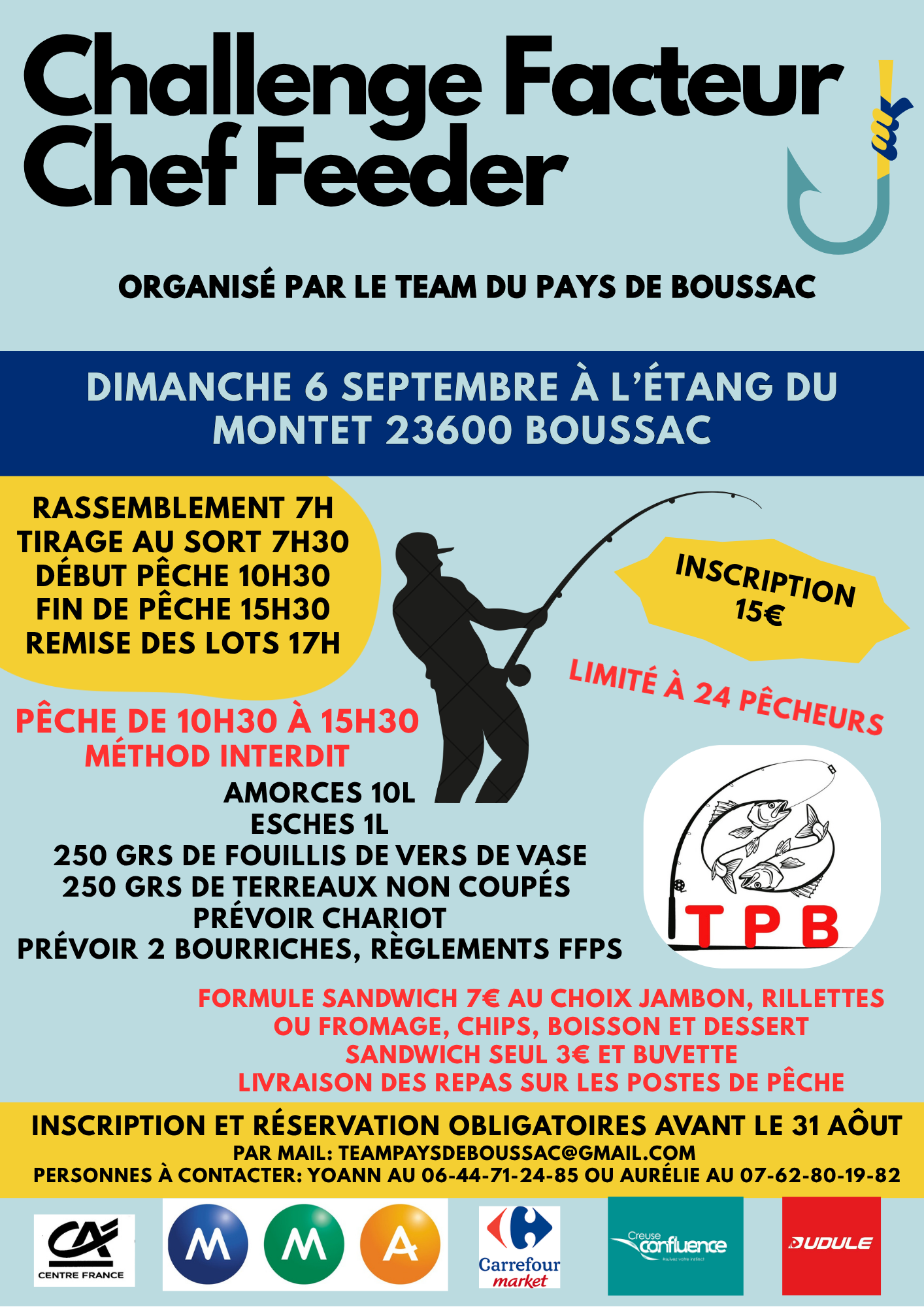 Challenge Facteur Chef Feeder (pêche) Le Montet Boussac-Bourg 2026-09-06
