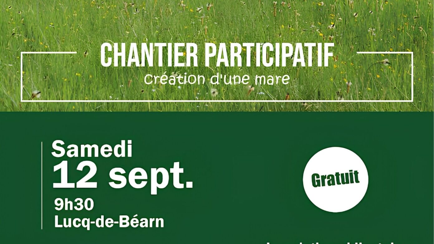 Chantier participatif Création d’une mare Lucq-de-Béarn